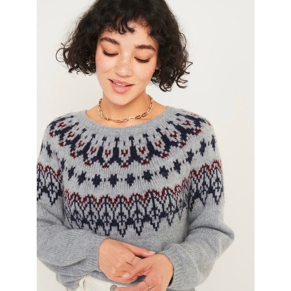 Old Navy Sweaters - NWT Old Navy Cozy Fair Isle Blouson-Sleeve Sweater